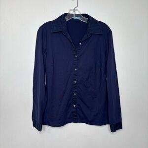 J. McLaughlin Shirt Women’s Medium Long Sleeve Button Down Catalina Cloth